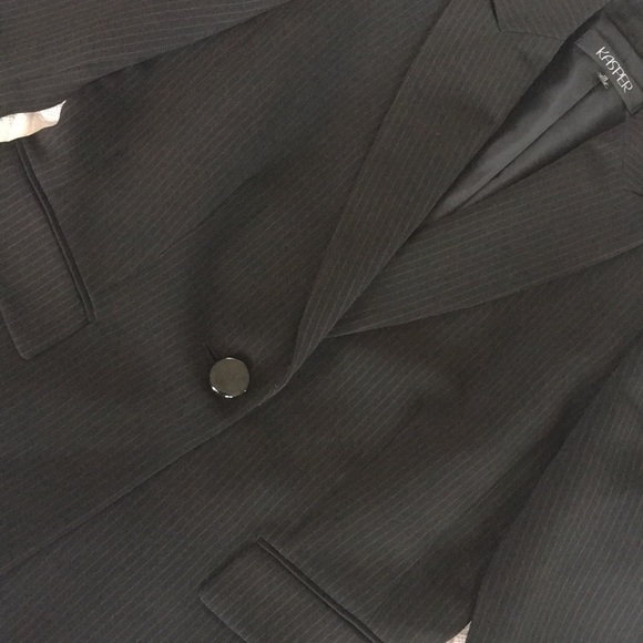 🖤 Kasper Black Pinstripe Suit Blazer Jacket - Picture 8 of 8